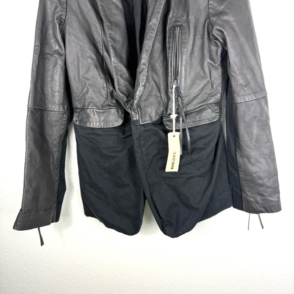 Diesel Black Leather Women's Jacket size S - Picture 2 of 8